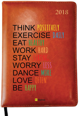 

Hamee A5 Diary(A5 Size High Quality Brown PU Leather Diary with Planner 2018, Brown)