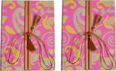 

Di-Kraft A5 Diary(Set of two handmade bamboo diary, Multicolor2, Pack of 2)