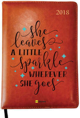 

Hamee A5 Diary(A5 Size High Quality Brown PU Leather Diary with Planner 2018, Brown)