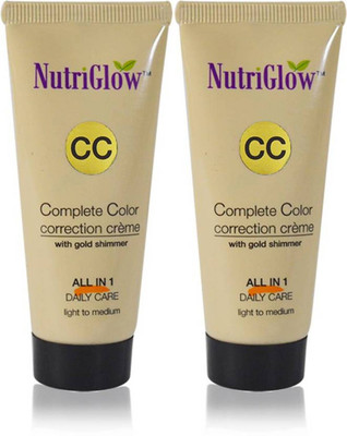 

NutriGlow CC-Cream (Pack of 2) Foundation(Complete Color Correction Cream With Gold Shimmer)
