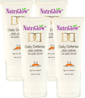 

NutriGlow Daily Defense Skin Creame (Pack of 4) Foundation(Daily Defense Skin Creame With Golden Shimer)