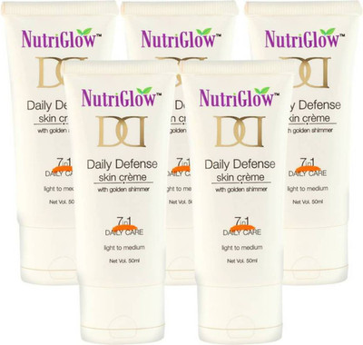 

NutriGlow Daily Defense Skin Creame (Pack of 5) Foundation(Daily Defense Skin Creame With Golden Shimer)