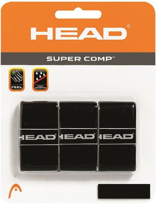

Head Super Comp Blk Gripper(Black, Pack of 3)