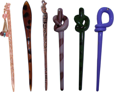

Khush-Khush combo of juda sticks Bun Stick(Multicolor)