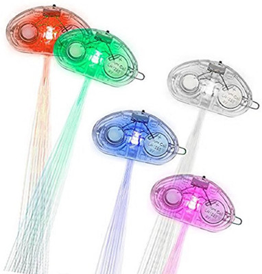 

VibeX ® Light-up Fiber Optic LED Hair Lights and 10 Pack Flash Bubble Bracelet - Flashing Alternating Multicolor Hair Barrette Clip Hair Clip(Multicolor)