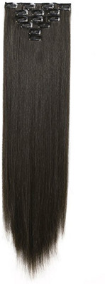 

Majik 6 Pcs Dark brown Extensions For Women And Girls Hair Extension