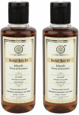 

Khadi Natural HENNA ROSEMARY HAIR OIL PACK OF 2 Hair Oil(420 ml)