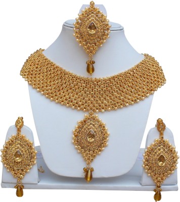 Lucky Jewellery Alloy Gold-plated Gold Jewellery Set(Pack of 1)