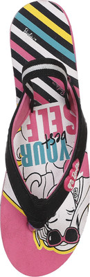 

Barbie Girls Slip On Slipper Flip Flop(Pink, Pink/black