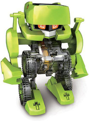 

RVOLD T4 Transforming Solar Powered Robot Kit - Science Education Diy Toys(Green)