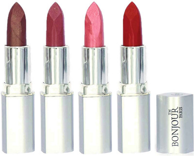 

Bonjour Paris Slick & Shine Lipstick(Coffee-Light Mauve-Star Pink-Bricek, 16.8 g)