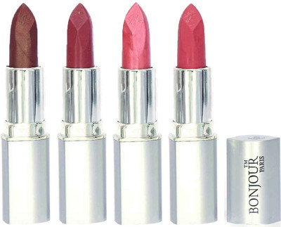 

Bonjour Paris Slick & Shine Lipstick(Coffee-Light Mauve-Star Pink-Nude, 16.8 g)