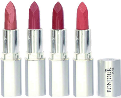 

Bonjour Paris Slick & Shine Lipstick(Wine-Light Pink-Dark Mauve-Nude, 16.8 g)