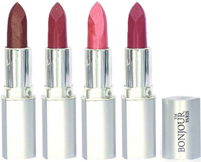 

Bonjour Paris Slick & Shine Lipstick(Coffee-Light Mauve-Star Pink-Light Pink, 16.8 g)