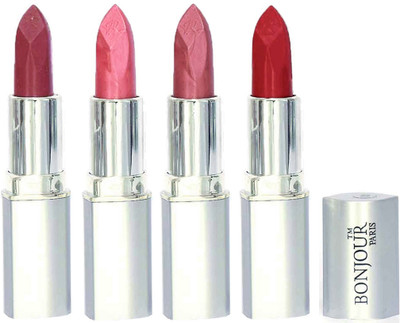 

Bonjour Paris Slick & Shine Lipstick(Light Mauve-Star Pink-Wine-Cherry, 16.8 g)