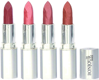 

Bonjour Paris Slick & Shine Lipstick(Light Mauve-Star Pink-Wine-Light Nude, 16.8 g)