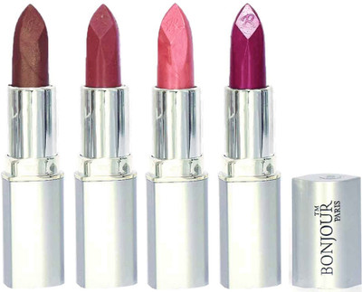 

Bonjour Paris Slick & Shine Lipstick(Coffee-Light Mauve-Star Pink-Purple, 16.8 g)