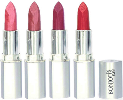 

Bonjour Paris Slick & Shine Lipstick(Star Pink-Wine-Light Pink-Burnt Amber)