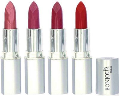 

Bonjour Paris Slick & Shine Lipstick(Wine-Light Pink-Dark Mauve-Bricek, 16.8 g)