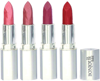 

Bonjour Paris Slick & Shine Lipstick(Star Pink-Wine-Light Pink-Cherry, 16.8 g)