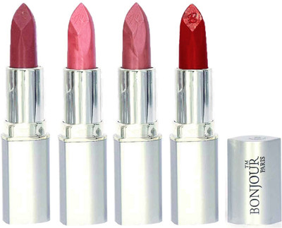 

Bonjour Paris Slick & Shine Lipstick(Light Mauve-Star Pink-Wine-Sweet Red, 16.8 g)
