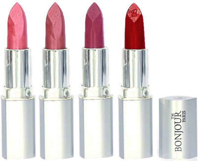 

Bonjour Paris Slick & Shine Lipstick(Star Pink-Wine-Light Pink-Sweet Red, 16.8 g)