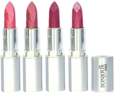 

Bonjour Paris Slick & Shine Lipstick(Star Pink-Wine-Light Pink-New Pink, 16.8 g)
