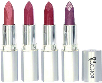 

Bonjour Paris Slick & Shine Lipstick(Wine-Light Pink-Dark Mauve-Plum, 16.8 g)