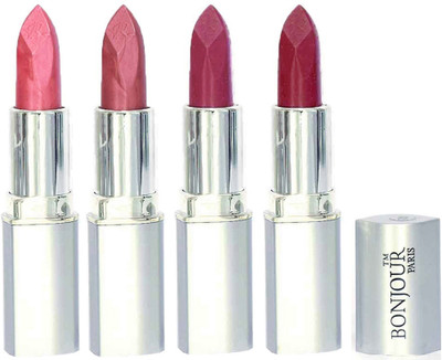

Bonjour Paris Slick & Shine Lipstick(Star Pink-Wine-Light Pink-Dark Mauve, 16.8 g)