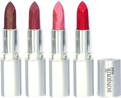 

Bonjour Paris Slick & Shine Lipstick(Coffee-Light Mauve-Star Pink-Hot Pink, 16.8 g)