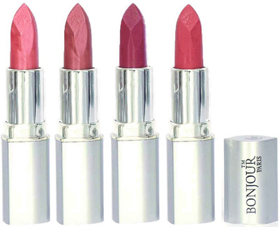 

Bonjour Paris Slick & Shine Lipstick(Star Pink-Wine-Light Pink-Nude, 16.8 g)