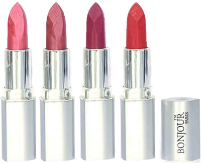 

Bonjour Paris Slick & Shine Lipstick(Star Pink-Wine-Light Pink-Hot Mauve)