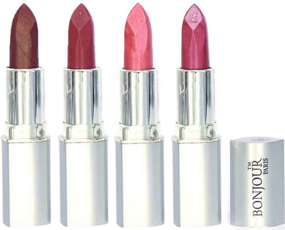 

Bonjour Paris Slick & Shine Lipstick(Coffee-Light Mauve-Star Pink-New Pink, 16.8 g)