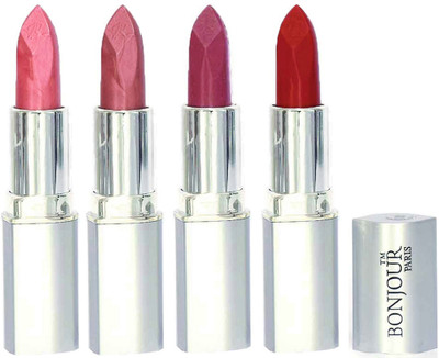 

Bonjour Paris Slick & Shine Lipstick(Star Pink-Wine-Light Pink-Bricek, 16.8 g)