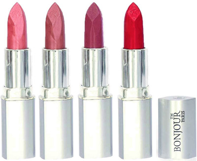 

Bonjour Paris Slick & Shine Lipstick(Star Pink-Wine-Light Pink-Hot Pink, 16.8 g)