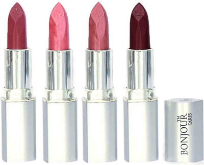 

Bonjour Paris Slick & Shine Lipstick(Light Mauve-Star Pink-Wine-Dark Maroon, 16.8 g)
