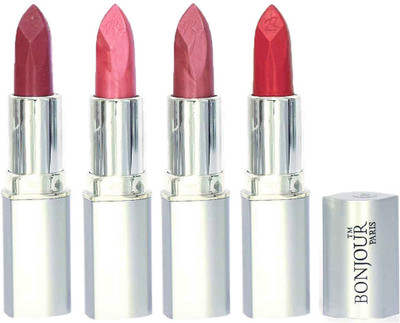 

Bonjour Paris Slick & Shine Lipstick(Light Mauve-Star Pink-Wine-Burnt Amber, 16.8 g)
