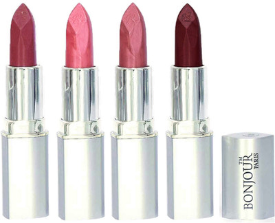 

Bonjour Paris Slick & Shine Lipstick(Light Mauve-Star Pink-Wine-Maroon, 16.8 g)