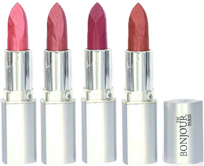 

Bonjour Paris Slick & Shine Lipstick(Star Pink-Wine-Light Pink-Light Nude, 16.8 g)