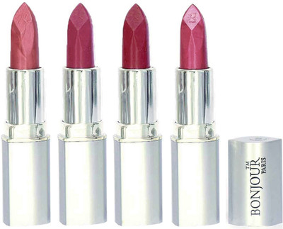 

Bonjour Paris Slick & Shine Lipstick(Wine-Light Pink-Dark Mauve-New Pink, 16.8 g)