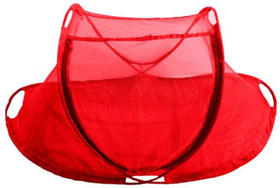 

SpringLoom HDPE - High Density Poly Ethylene Infants HDPE Poly Ethylene Kids Baby Foldable NeT Mosquito Net Mosquito Net(Red)