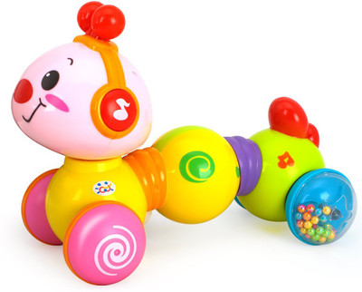 

Kiditos Electric Educational Musical Inchworm With Light Twist Press & Go Inchworm Developmental Baby Toys(Multicolor)