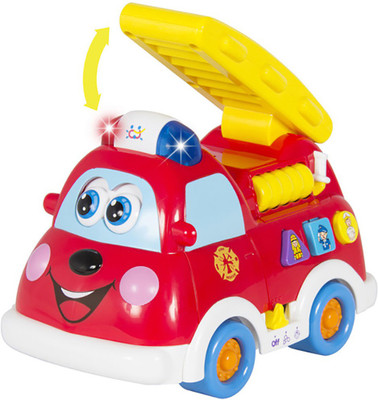 

Kiditos Electric Fire Truck Toy with Flashing Light & Music Kids Educational Toy for 12M+ Baby(Red)