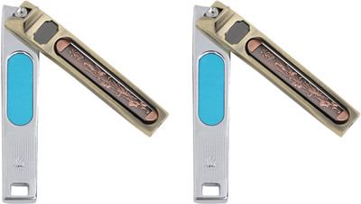 

DOCOSS Pack Of 2-Antique Gold Nail Clippers Fingernail and Toe Nails Cutter For Men Women-26