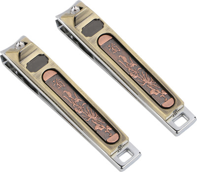 

DOCOSS Pack Of 2-Antique Gold Nail Clippers Fingernail and Toe Nails Cutter For Men Women-26