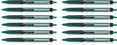 PILOT Hi-Tecpoint V7 RT Roller Ball Pen(Pack of 12, Green)