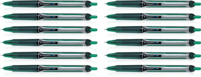 PILOT Hi-Tecpoint V7 RT Roller Ball Pen(Pack of 12, Green)