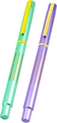 

Auteur Designer, Slim Nib, Light weight, Metallic Colour, Exclusive Collection Fountain Pen(Pack of 2)