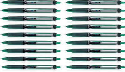 PILOT Hi-Tecpoint V7 RT Roller Ball Pen(Pack of 18, Ink Color - Green)