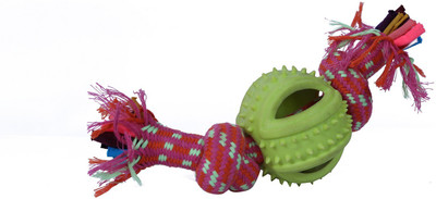 

GINIPET Nylon, Rubber Chew Toy, Fetch Toy, Tug Toy, Training Aid, Rubber Toy For Dog